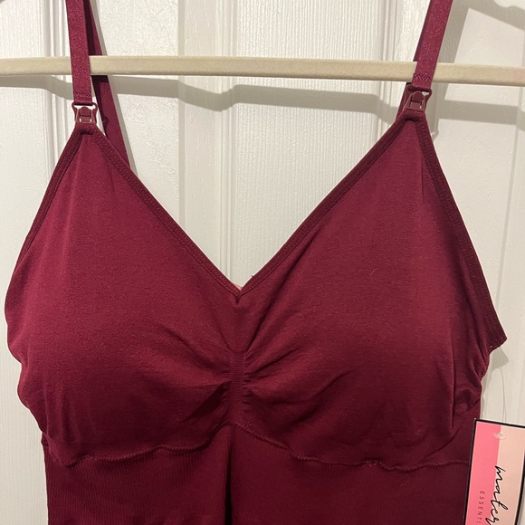 NWT maternity/nursing tank by Emma’s Expression. Maroon, fully adjustable OSP - Picture 2 of 6